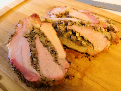 Bacon Duxelle Pork Loin