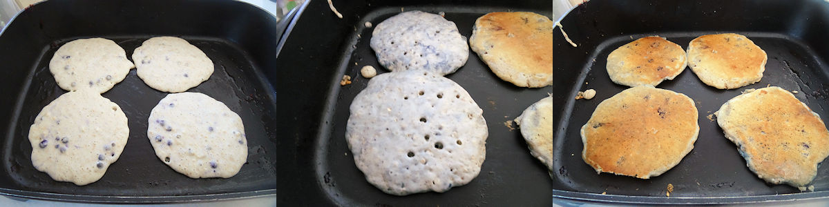 Sourdough Oatmeal Blueberry Pancakes 3