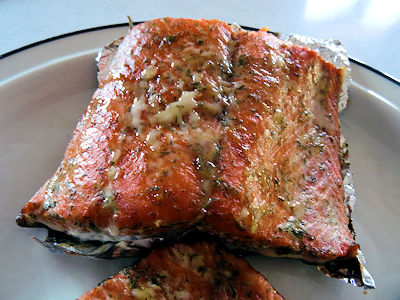 Grilled Dilled Salmon at oldfatguy.ca